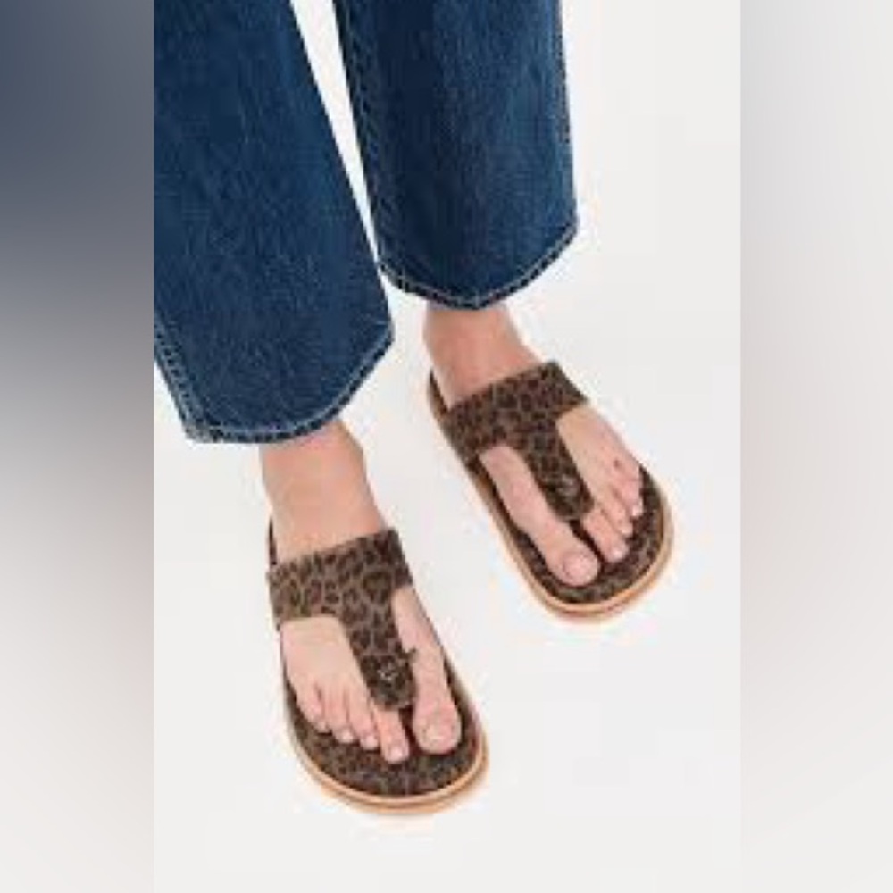 Free People Mika Footbed Sandals Leopard Print Women's Sandals 9.5